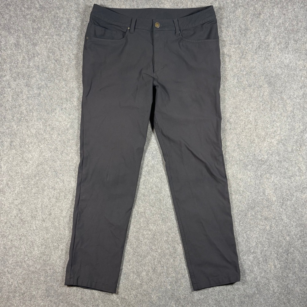 Lululemon ABC Pant Slim Men 32 Charcoal Grey 5-Pocket Technical Stretch Trousers